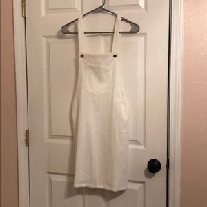 White overall dress